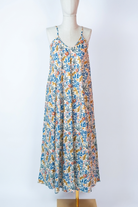 Lotus dress cotton palm tree