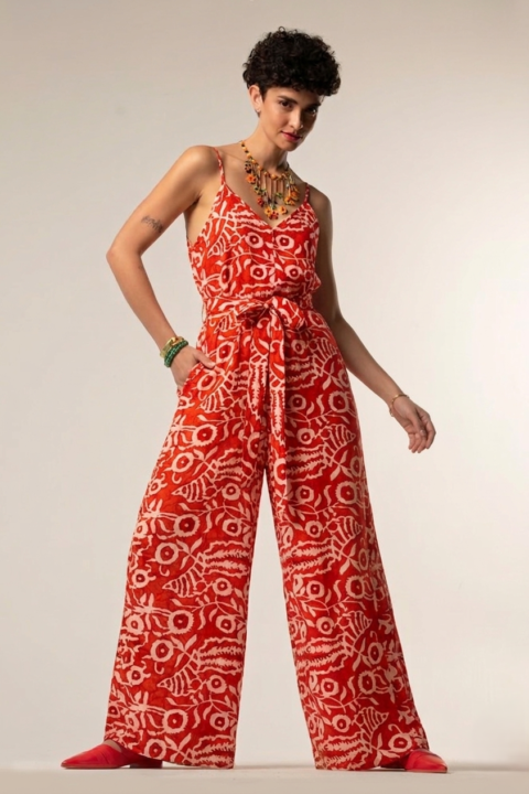 Jumpsuit dabu red