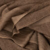 Brown reversible 100% cashmere pashmina shawl with delicate fringe, luxury handwoven wrap