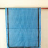 Elegant blue unisex silk scarf 70x180 cm with black border – lightweight pure silk fabric
