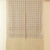 Beige wool shawl with brown embroidery 78x205 cm, elegant Knowmad design.