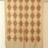 Beige wool shawl with copper and gold embroidery 78x205 cm, elegant Knowmad design.