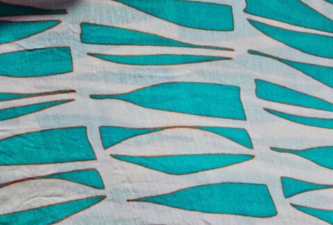 aphrodite wrap dress cotton silk calm aqua print sm ml lxl