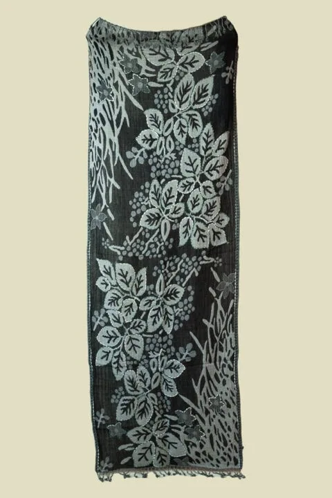 Boiled Wool Embroidered Shawl | Hand-Embroidered Wrap (70×180 cm) 333