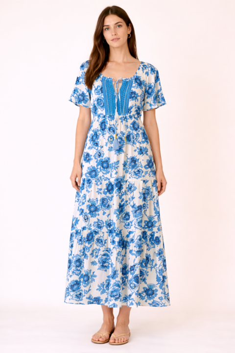 Ithaki long dress eden blue