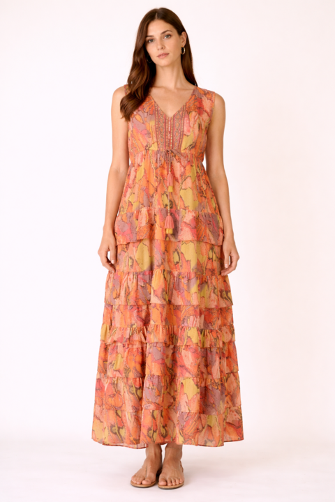 Paxoi long dress marble