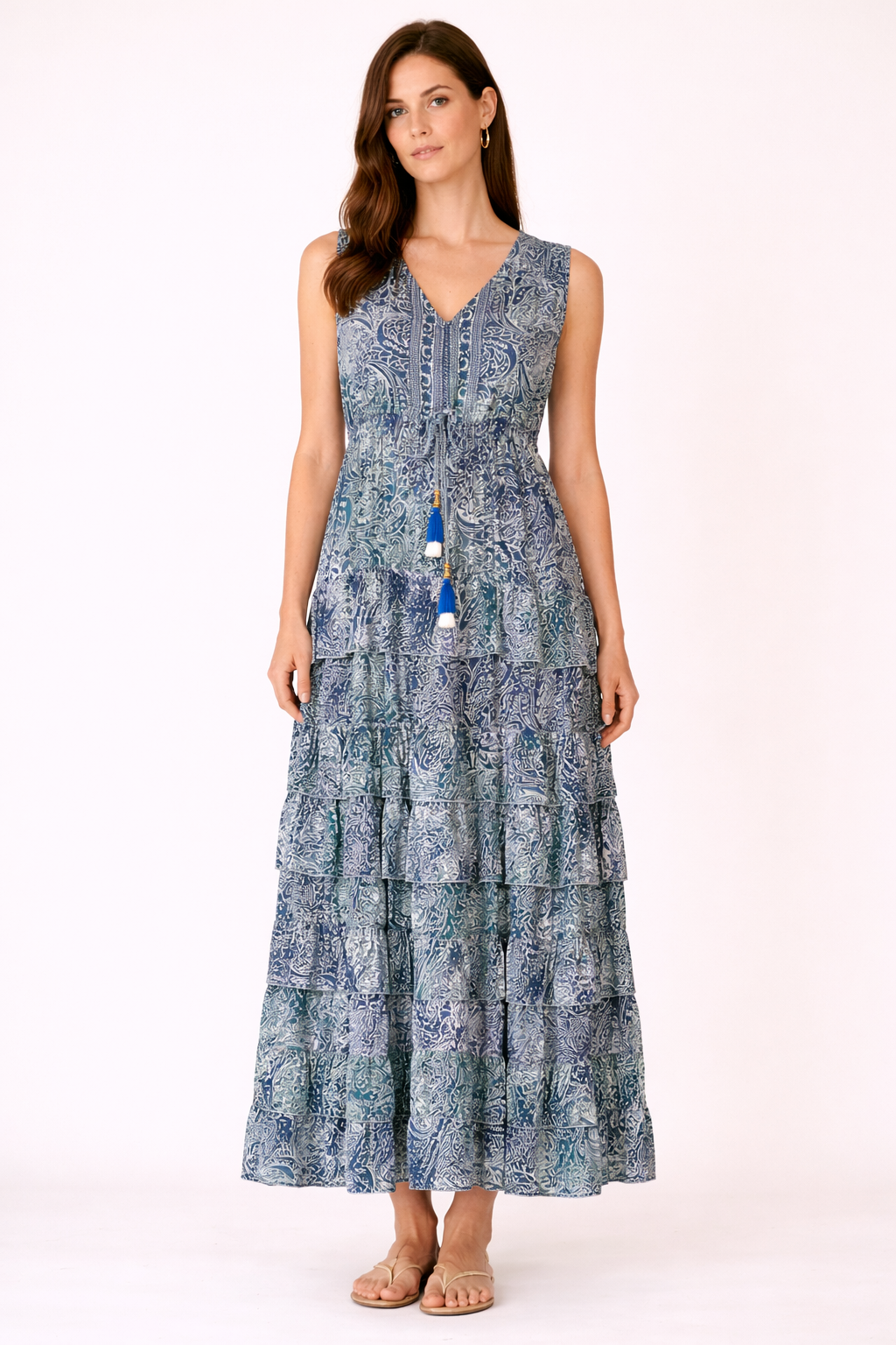 Paxoi long dress floral