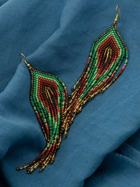 Handmade Colombian Earrings – Wild Earth Statement Fringe