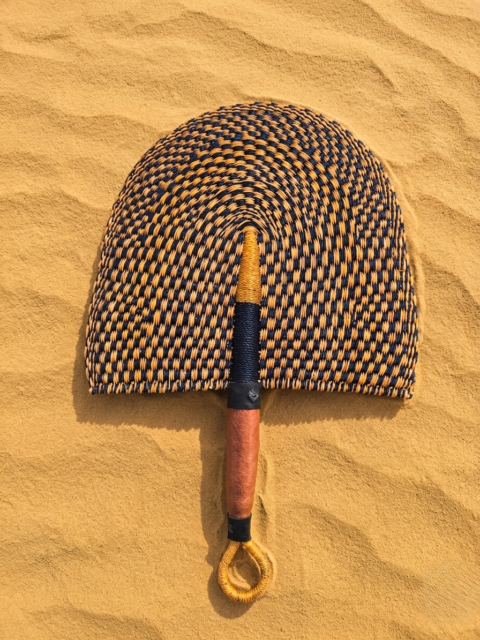 Handwoven African Fan from Elephant Grass – Ghana 03