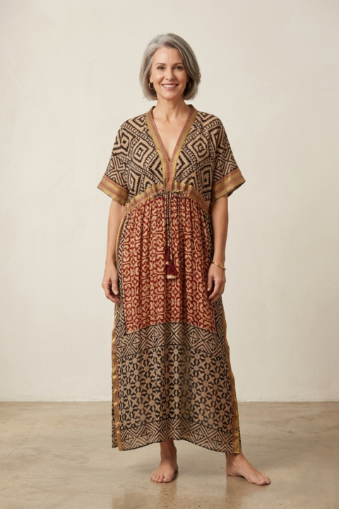 Ethne Caftan cotton multicolor