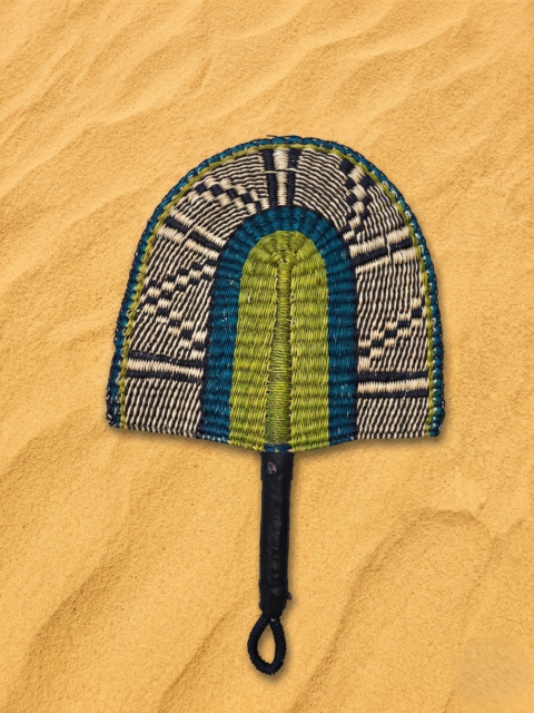 Handwoven African Fan from Elephant Grass – Ghana 07