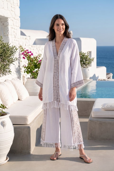 Rhodes cotton set White