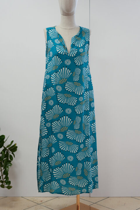 Calliope Cotton Silk Dress – Ray Petrol (S/M, M/L)