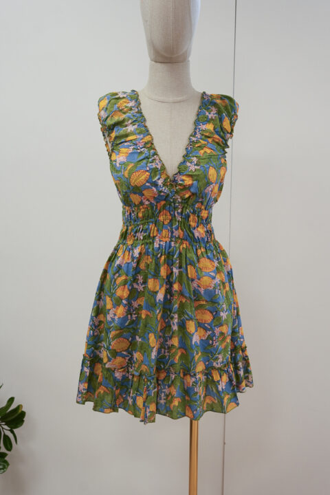 Malibu mini dress lemon