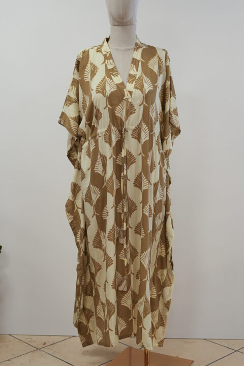 Durga Caftan – tree brown | Saree Silk | One Size