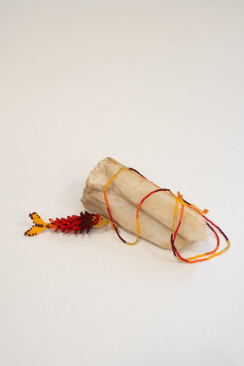 Handmade Colombian Fish Necklace- Red