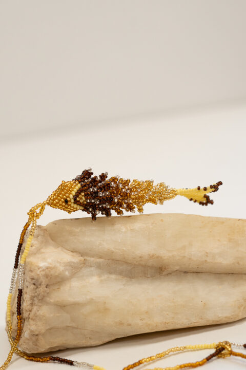 Handmade Colombian Fish Necklace- Golden