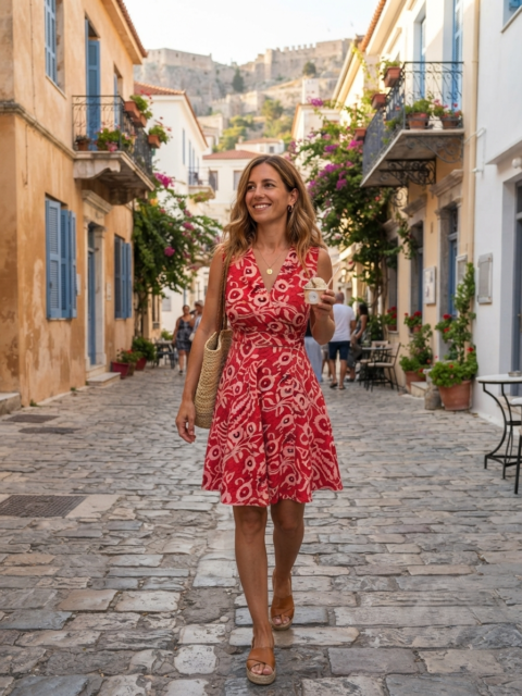 Isabelle sleeveless dress dabu red