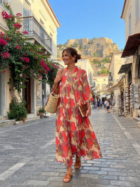 Marsha Long Dress Saree Silk – Tulip orange