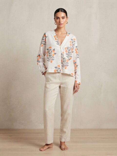 Amiga Top – Salt Orange Cotton, One Size