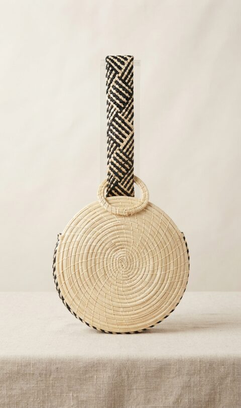 Natural Black Yoyo Handmade Palm Leaf Bag – Colombia