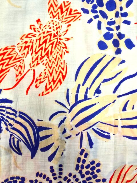 Aphrodite Wrap Dress – Lobster blue Print | Luxury Cotton Silk | Limited Edition Resortwear