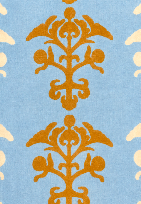 Aphrodite Wrap Dress – Reina blue Print | Luxury Cotton Silk | Limited Edition Resortwear